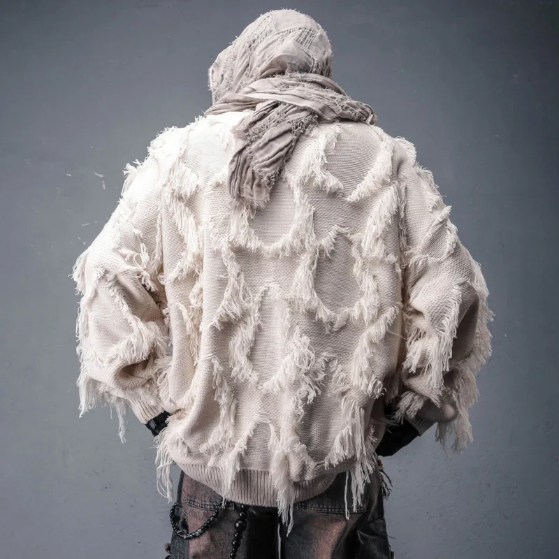 HKSH Autunno Inverno Nuovo Uomo Waste Land Style Moda Nappa Jacquard Design Maglione lavorato a maglia Trendy Nicchia Casual Pullover HK13383