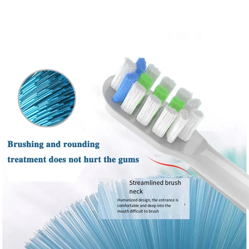 ABUS-For SOOCAS V1 V2 X3 X3U X5 D3 رؤوس فرشاة الأسنان الكهربائية ثلاثية الأبعاد لتبييض الفم رؤوس أجزاء عالية الكثافة