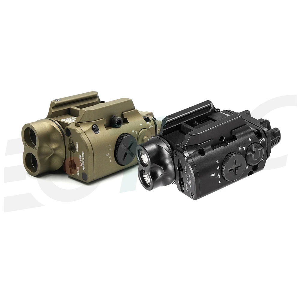 Airsoft Hunting Black/FDE Tactical Weaponlight XVL2 IRC Lighting LED and IR Illuminator Flashlight with Red and IR Laser