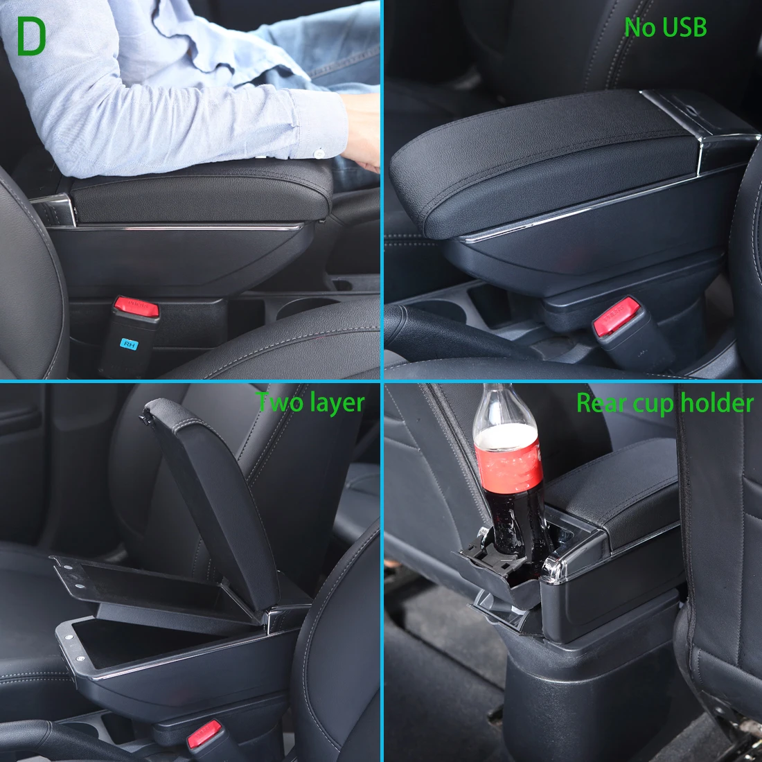 لمقعد إيبيزا مسند الذراع صندوق لمقعد إيبيزا 6j MK4 IV 6L مسند ذراع السيارة 2018-2025 صندوق تخزين أجزاء التحديثية الداخلية اكسسوارات السيارات #5