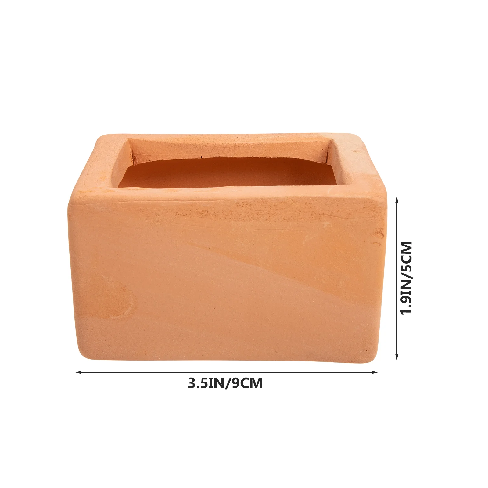 3 Pcs Square Terracotta Flower Pot Red Pottery Flowerpot Decor Succulent Bowl Small Flowerpots Suqare Container Household