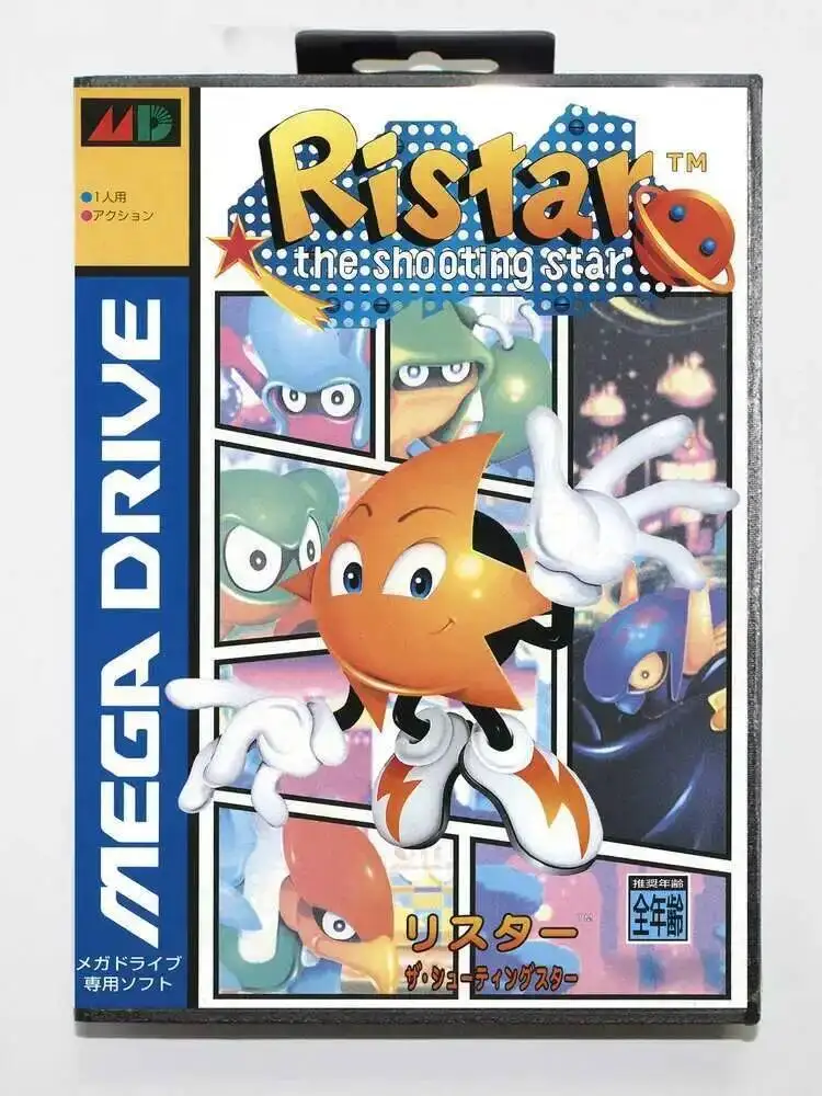 Gorąca Wyprzedaż Karta do Gry Ristar z Pudełkiem Detalicznym, 16-bitowa Karta MD do Sega Mega Drive/Genesis — zdjęcie produktu 4