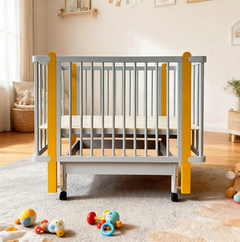 

Деревянная колыбель-качалка для новорожденных 0-3 лет, кроватка-люлька для сна