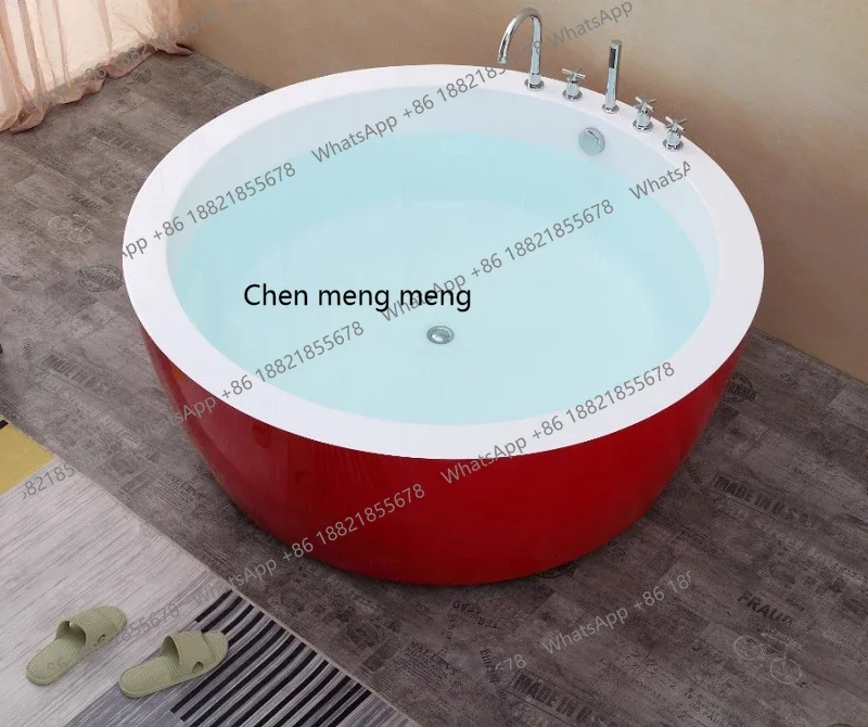 

X Free-standing round, acrylic, personalized home, outdoor hotel, bed and breakfast, bathtub