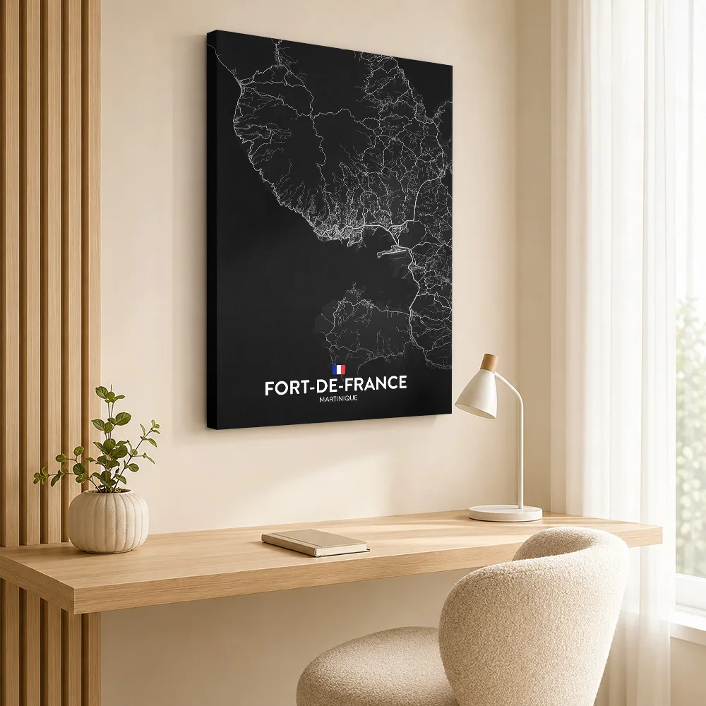 Fort De France MQ Canvas Print Poster Custom Modern Aesthetic Canvas Wall Art for Bedroom Decor Collectible Ready to Hang Gift