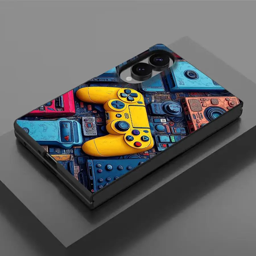 Retro Game Console Pattern Case for Samsung Galaxy Z Fold8 Wide ZFold ZFold8 Fold 8 Phone Cover