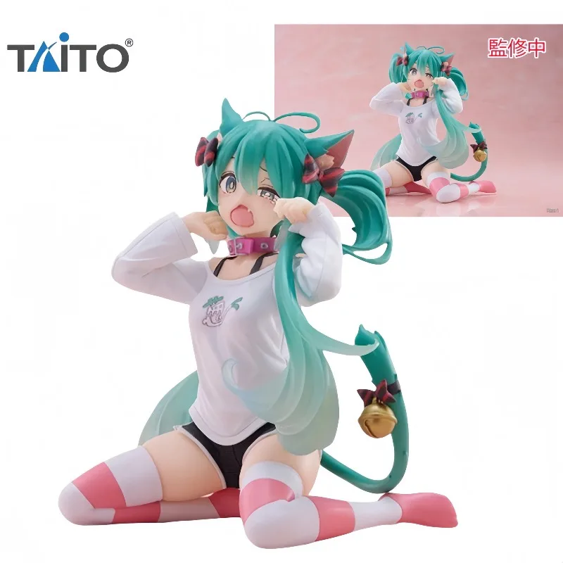 

Быстрая доставка. Оригинальная коллекционная фигурка TAiTO Desktop Cute Piapro Hatsune Miku с кошачьими ушками в виде футболки. Подарок.