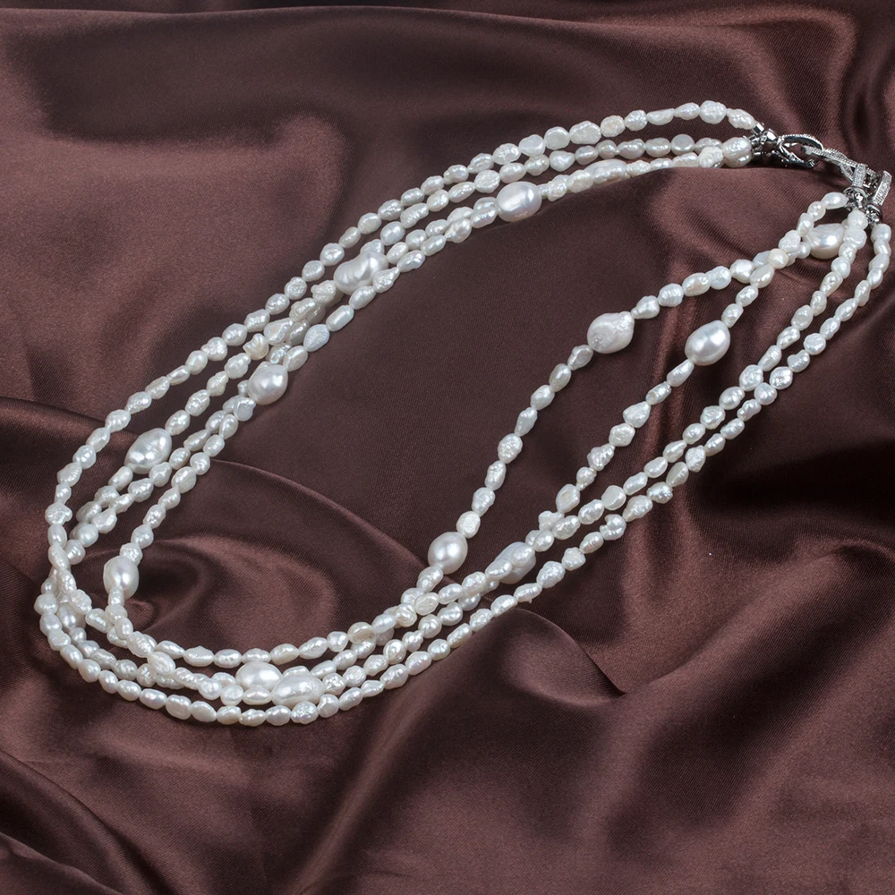 

Уникальное ожерелье из натурального пресноводного жемчуга, не сочетающийся жемчуг в стиле барокко, длина 8-10 мм, 18 дюймов, PN016