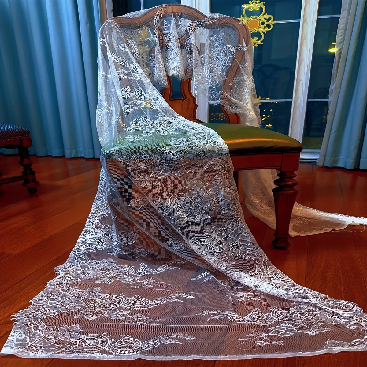 

Мягкая кружевная ткань с цветочным узором для домашнего декора, свадебных платьев, кружевная отделка черного и белого цвета