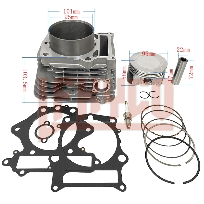 Motorcycle Accessories Parts 95mm Cylinder Piston Gasket Kit Motor for Yamaha Grizzly 600 XT600 3TB-11310-00-00 3TB-11631-00-Y0