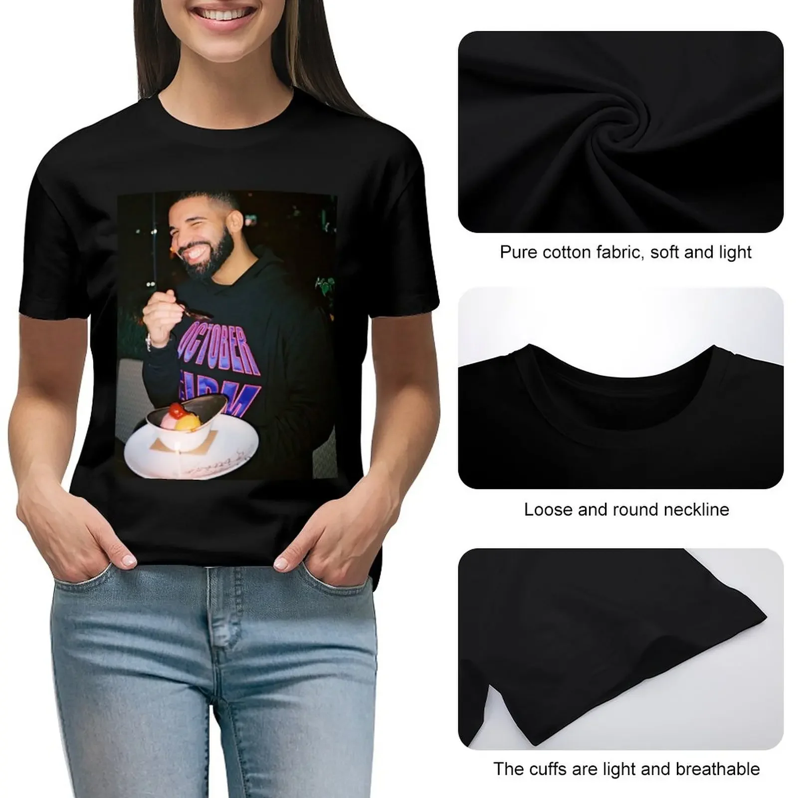 Drake being Drake T-shirt moda coreana vestiti estetici costanti progetta la tua maglietta da donna