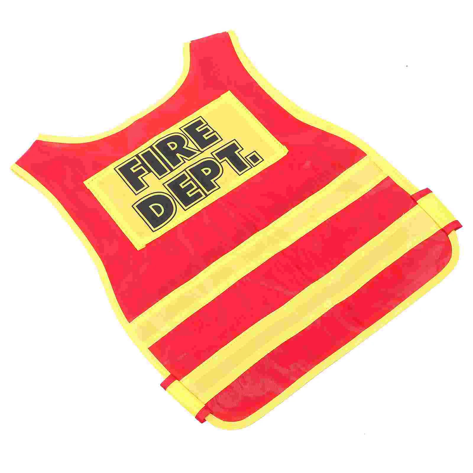 Children Fire Uniform Firefighter Vest Kids Cosplay Toddler Costume Halloween Costumes