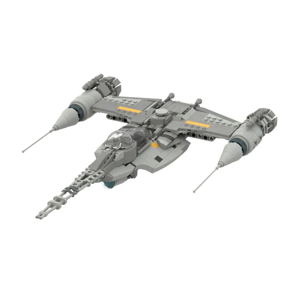 N-1 Spacecraft MOC Building Blocks, Galactic Patrol Ship with Detailed Cockpit, Naboo Inspired Model for Adult Collectors