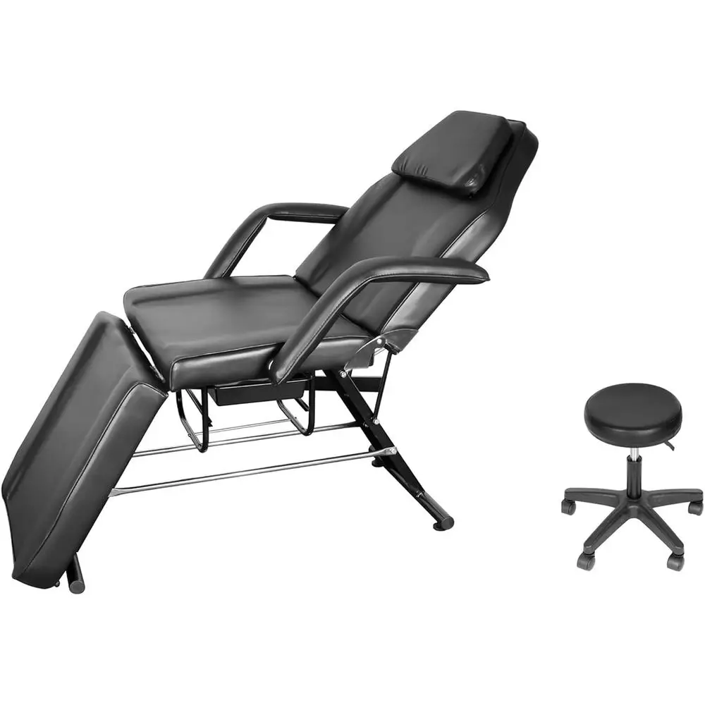 

Adjustable Tattoo Chair with Rolling Stool, 881Lbs Capacity, for Maximum Comfort and Professional Use