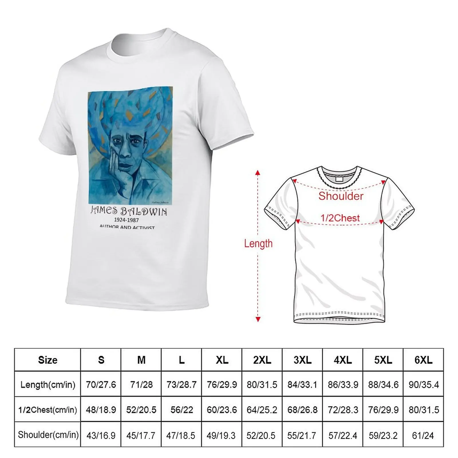 Baldwin t man James shirts with anime t oversize graphic T-Shirt prints shirt shirts t Portrait