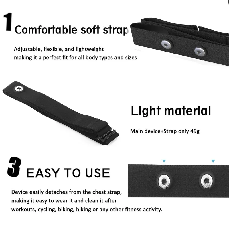 حزام بديل لمراقبة معدل ضربات القلب ، معدات اللياقة البدنية ، حزام حساس ، قطبي H7 ، H9 ، H10 ، كوسكو ، واهو ، تيك ، غارمين ، 1 * *