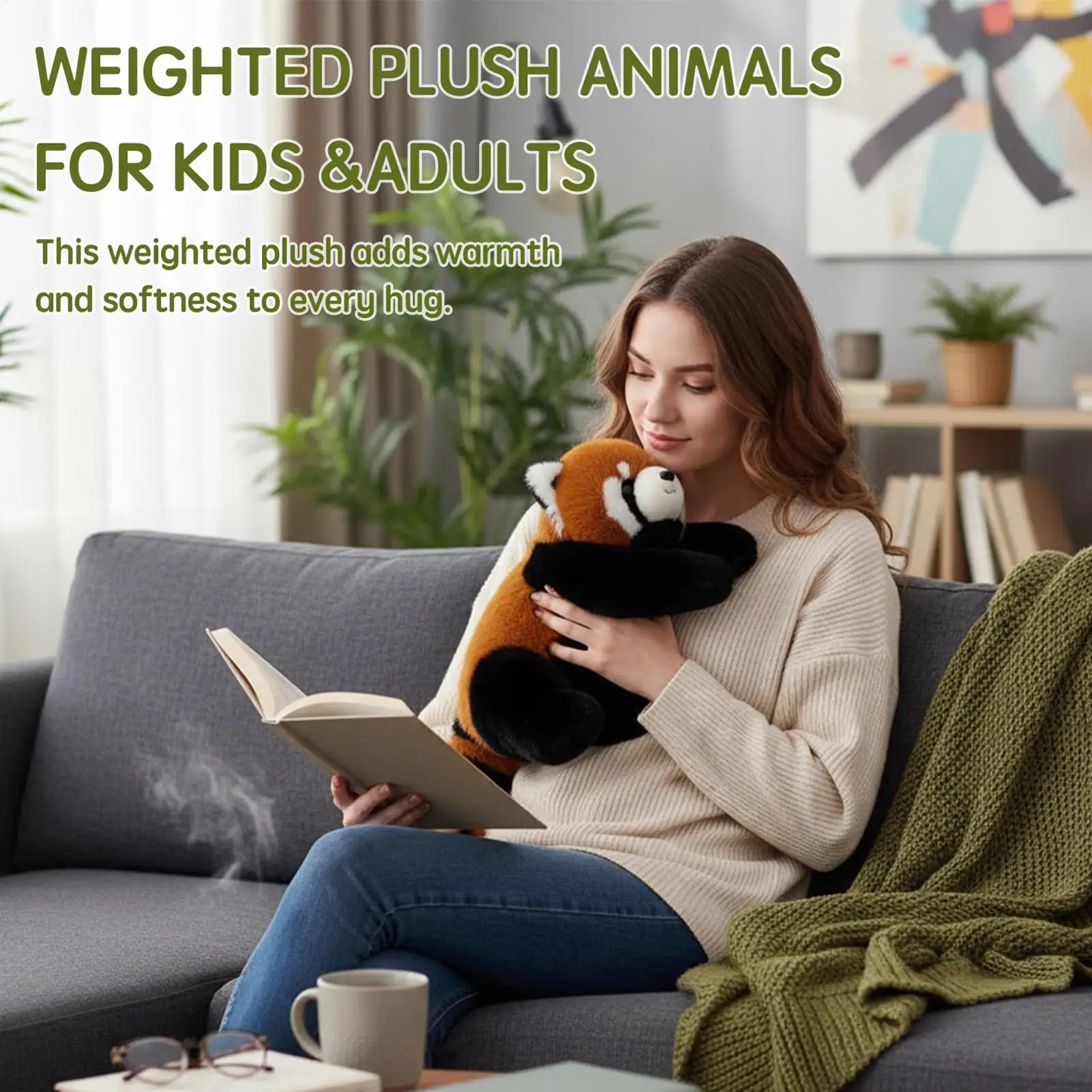 かわいいぬいぐるみおもちゃ、重みのある人形、ぬいぐるみパンダ、楽しい恐竜のおもちゃ、子供、ガールフレンドへの誕生日、クリスマスプレゼント