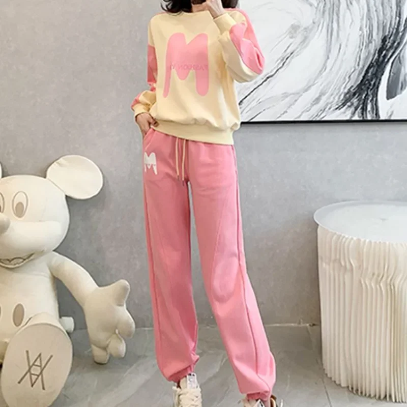 Pant Sets for Women 2 Pieces Autumn Winter Fashion Casual Trousers Woman Korean Style Xxl Cheap New Matching Groups Of Tailor In