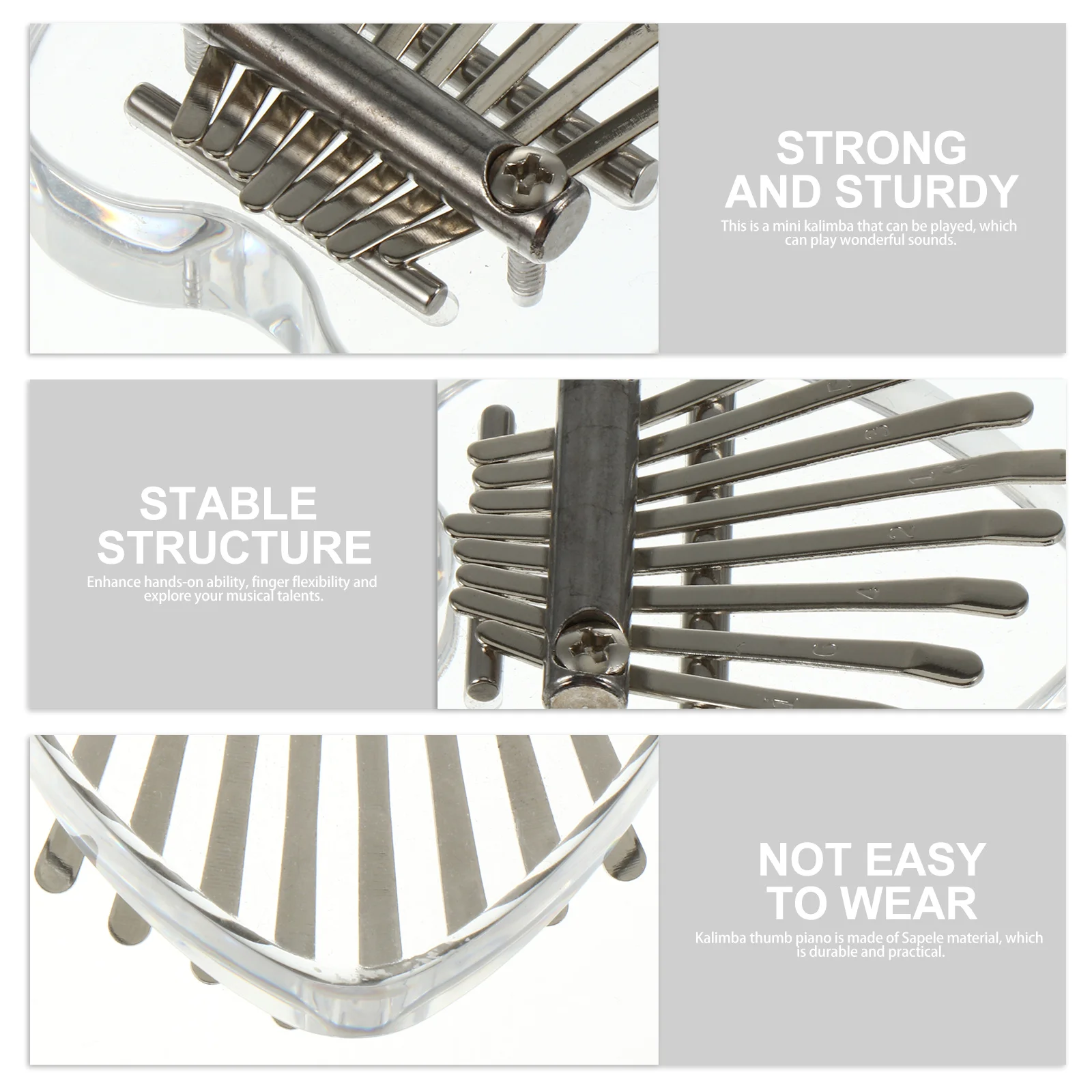 

8 Keys Small Mini Kalimba Thumb Piano Musical Instrument Easy to Play for Beginners and Thumb Piano Mini Kalimba