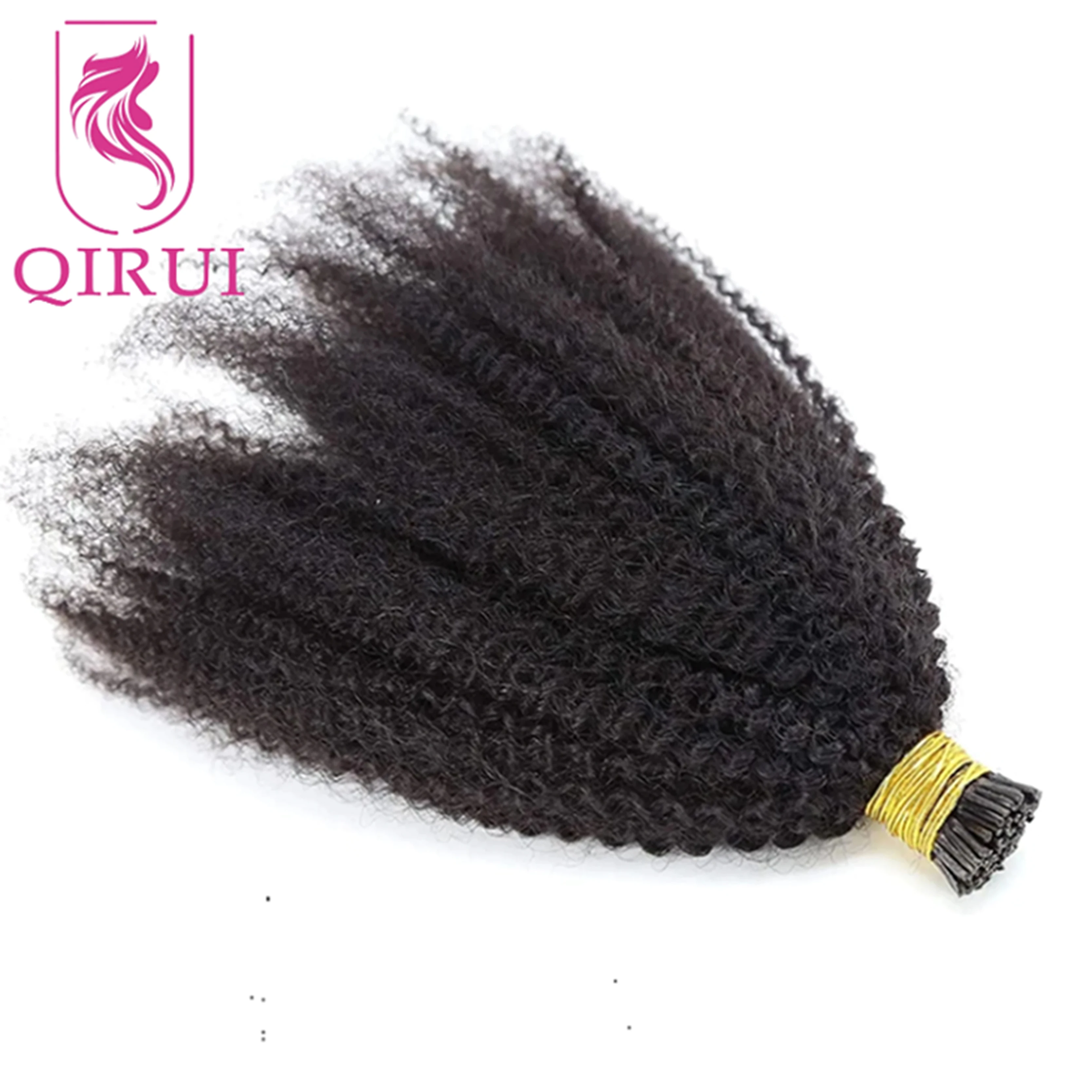 الأفرو غريب مجعد أنا تلميح ميكرولينكس الشعر البشري البورمية Itip مجعد وصلات شعر أنا نصائح الشعر البشري للنساء السود #4