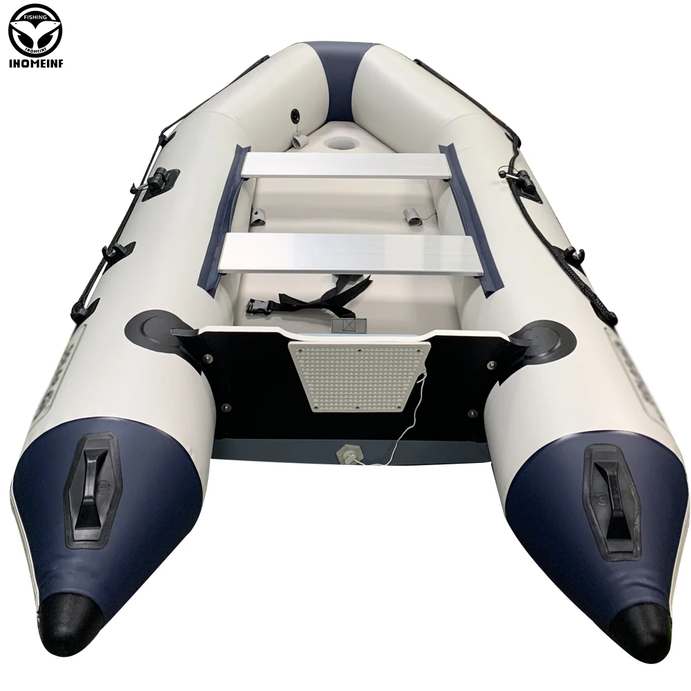 Drop Shipping 2.3-4.0m Assault Boat Anti-collision Thickening Laminated Inflatable Boat Fishing Rubber Boat With Aluminum Floor