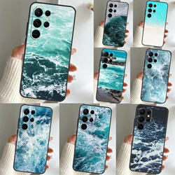 Blue Ocean Waves Sea Cover For Samsung Galaxy S23 Ultra S21 S20 FE Note 10 Plus S8 S9 S10 S10e S22 Ultra Case