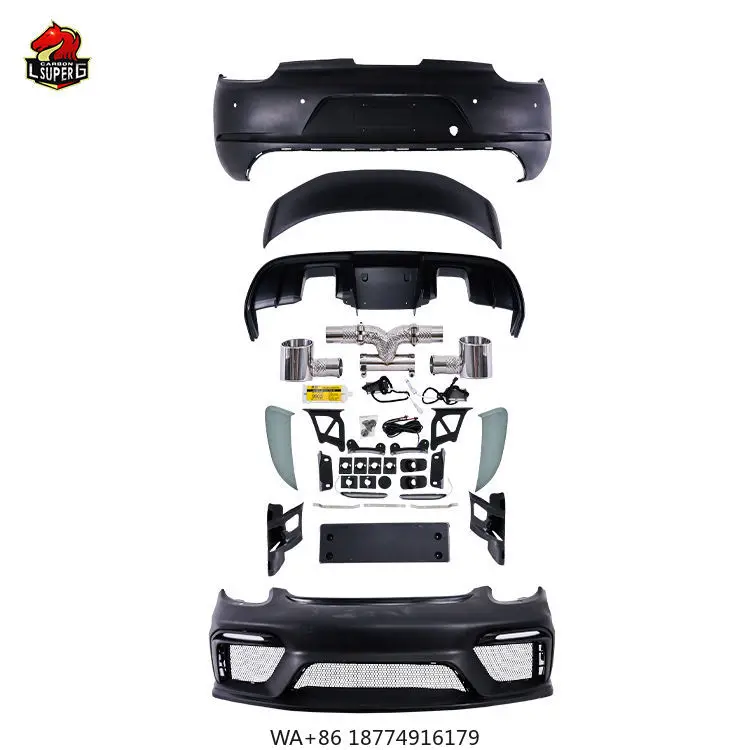 

Лидер продаж для 987, обновление до GT4, передний бампер, задний бампер, боковой задний спойлер, насадки на выхлопную трубу для Porche 987 Bodykit