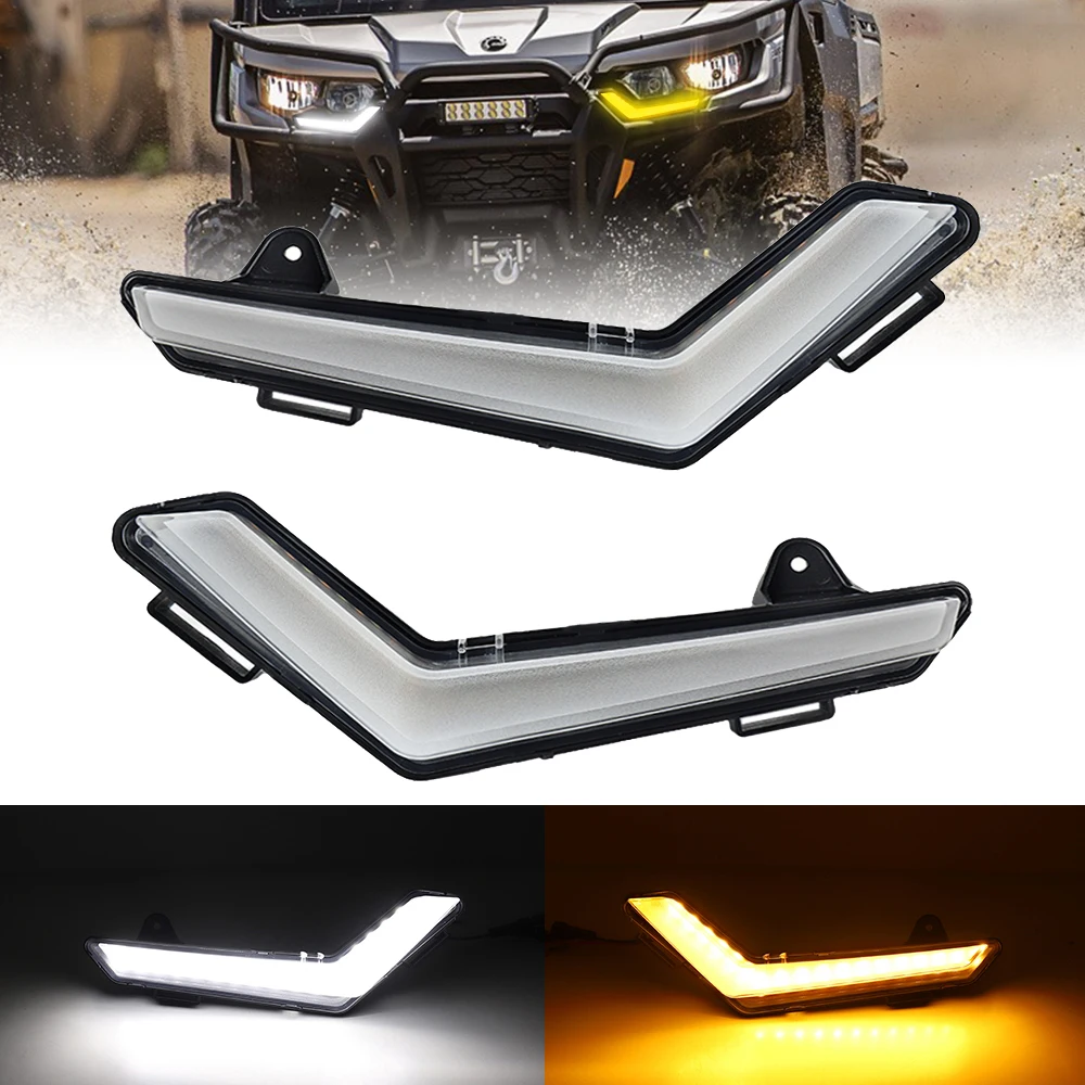 

LED Turn Signal Lights Front DRL Turn Signal Light for Can-Am Defender & Defender Max 2020+ Commander 2021