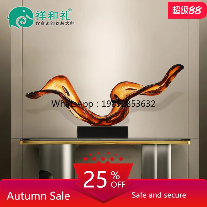 

LYY Abstract Artwork Entrance Decoration Living Room High-End Transparent Resin Sculpture
