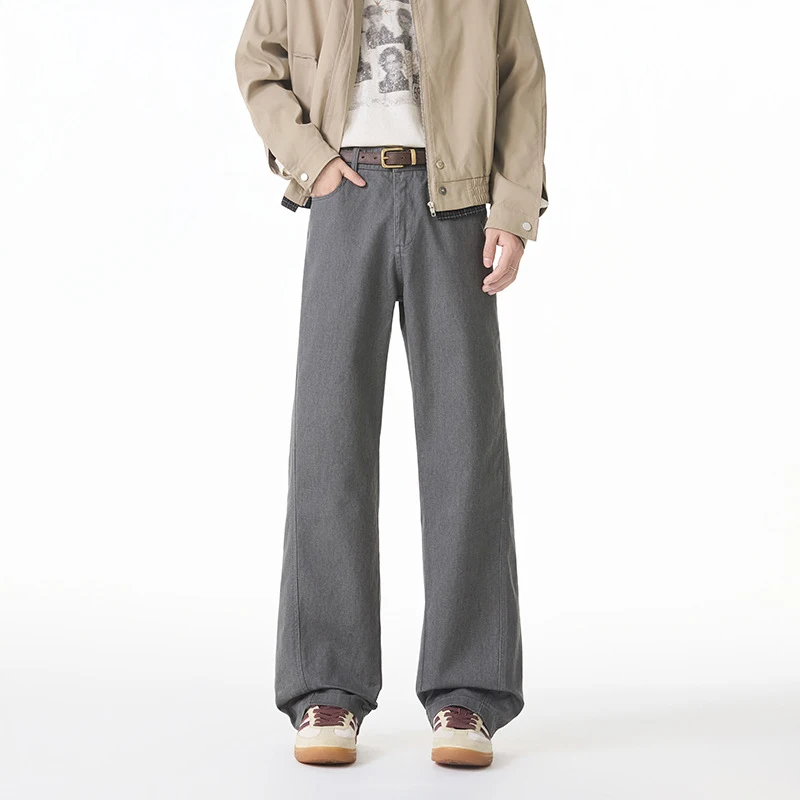 

Men's Trendy Casual Pants Pure Cotton Texture Multi Pocket Work Trousers Versatile Loose Fit for Daily Commuting