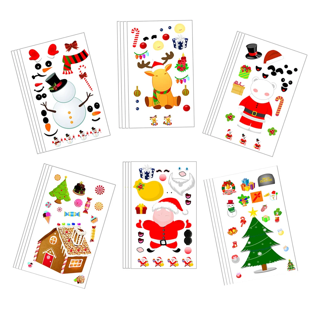24 Pcs Christmas Sticker Photo Album Decor for Scrapbook DIY Scrapbooking Stickers