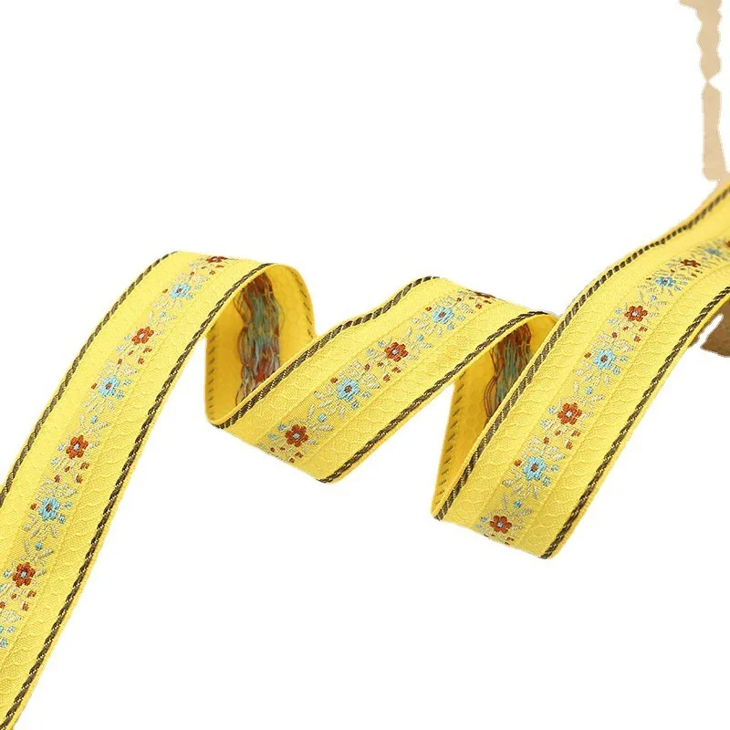 1 Yards Flower Vintage Handmade Embroidered Jacquard Ribbons Clothing