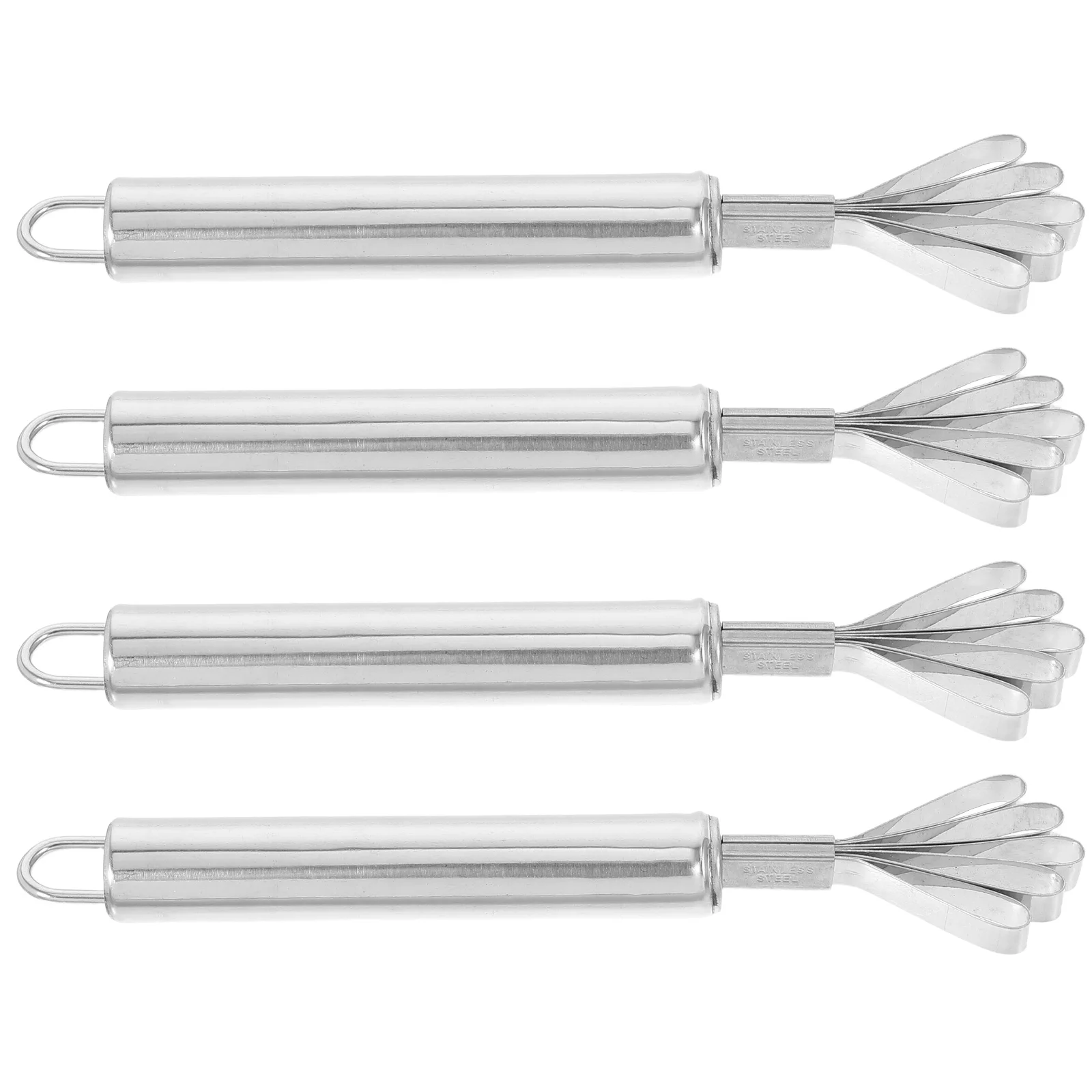 

4pcs Stainless Steel Coconut Grater Multi-Purpose Kitchen Gadget For Scraping Meat Scaling Fish Handheld Reusable Scraper Tool