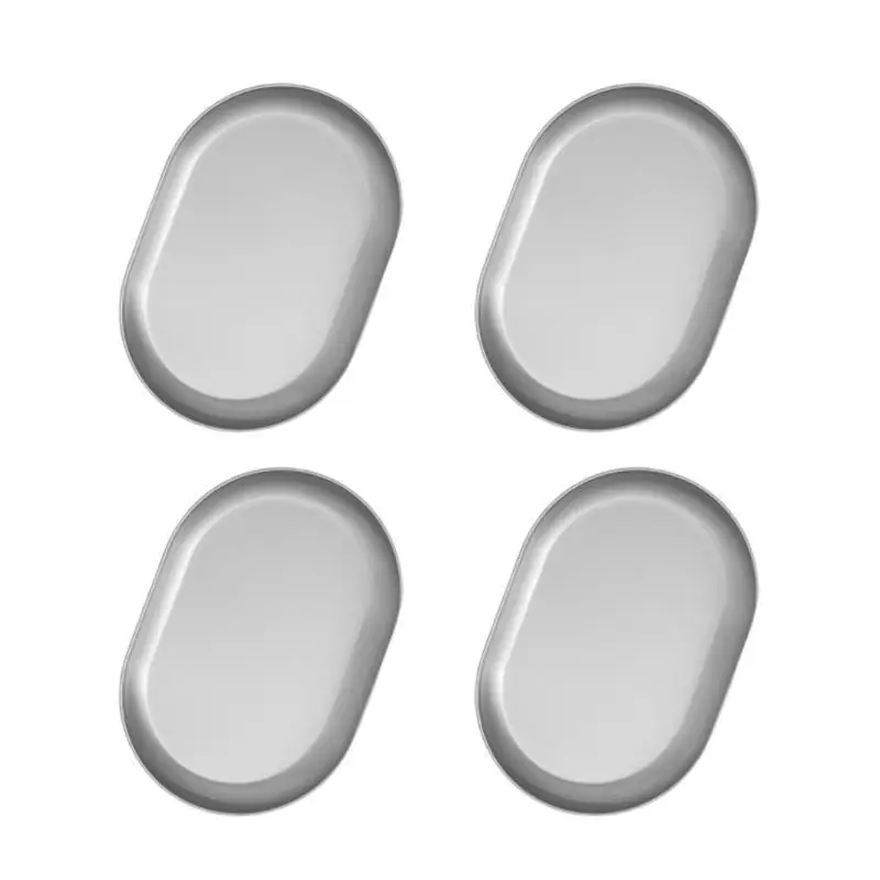 

G6KF 4Pcs 304Stainless Steel Tableware Set Serving Plates Picnics Camping Plates Party Dishware Set for Outdoor and Indoor