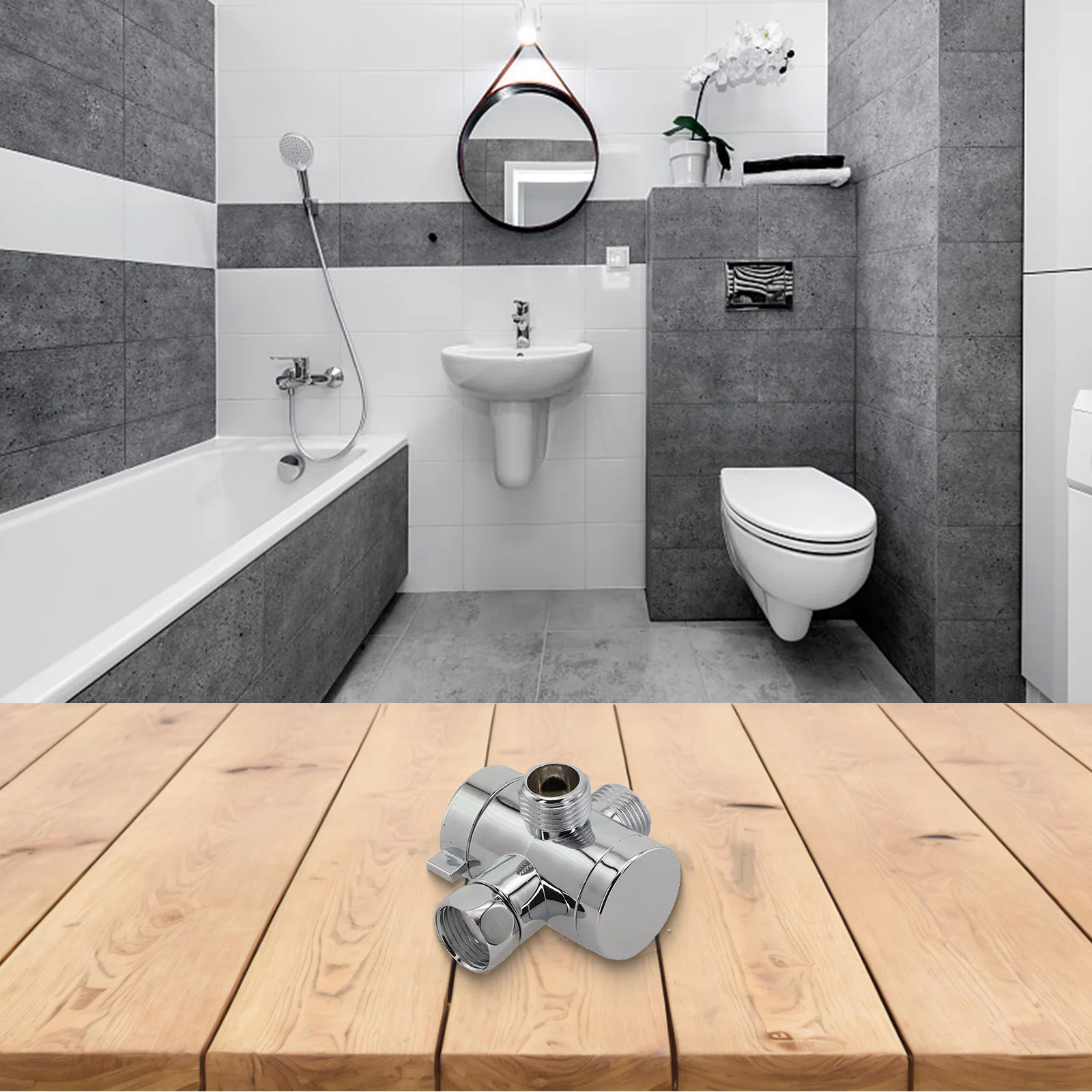 

Водоотделитель Кронштейн для душа Регулируемый клапан Т-образный адаптер Душ Пластик для ванны Насадка для душа Т-образный адаптер Кран 1/2 дюйма 3-ходовой