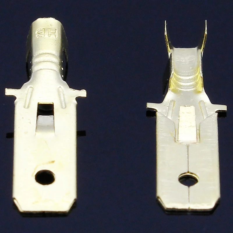 구리 수 와이어 스플라이스 크림프 터미널, L15 스페이드 커넥터, 20 개/로트, 6.3mm