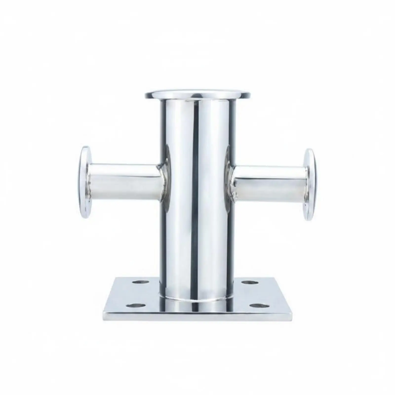 Stainless Steel Marine Bollard Cross Tie Mooring Dock Cleat for Yacht Berthing