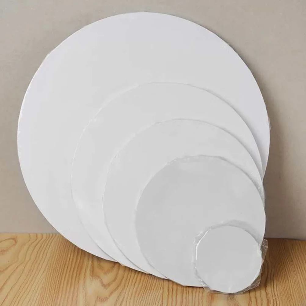 

30cm Round Canvas Boards Canvas Panel Blank Cotton Artist Canvas Watercolor Oil Board for Students