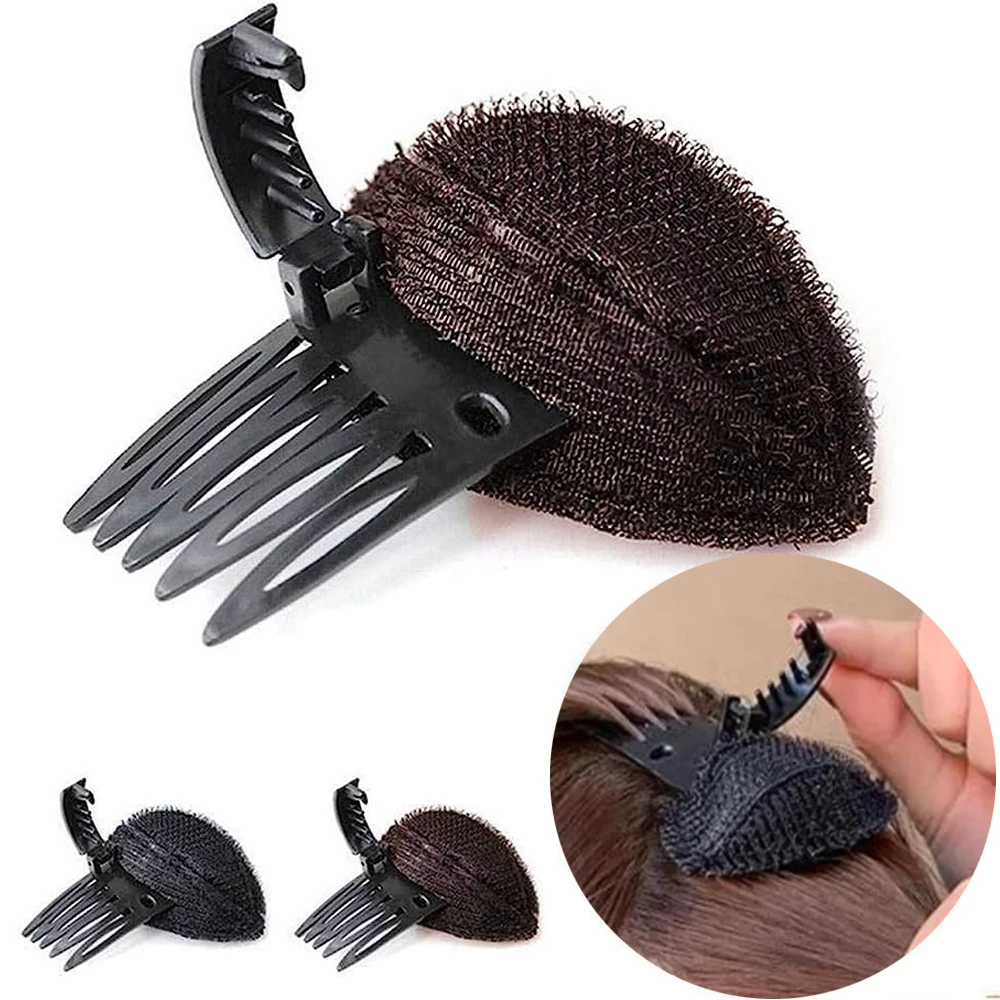 

1pcs Puff Hair Head Cushion Invisible Fluffy Hair Pad Sponge Clip Front Hair Base Comb Bun Bump Up Volume Base Hair Styling Tool