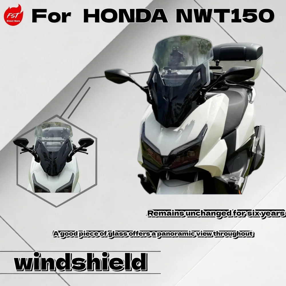 Fit Honda NWT150 High Clarity Front Windshield Replacement Modified Kit for Enhanced Visibility