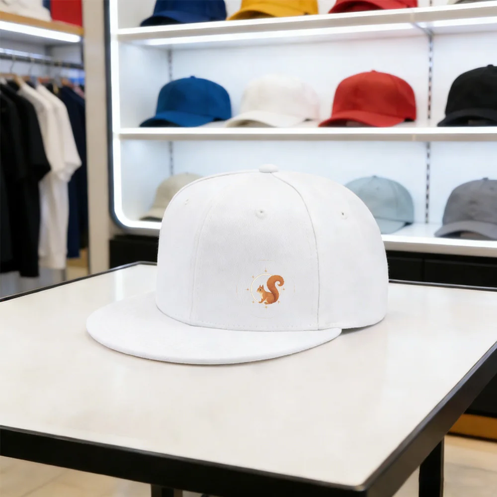 Trendy Printed Retro Hip-hop Hat, Suitable for Both Men and Women to WearWhimsical Woodland Squirrel Art PrintFashionable Outdoo