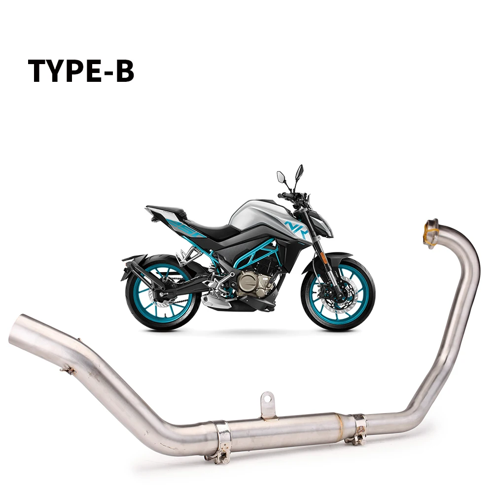 Motorcycle Exhaust Systems Escape 51mm Front Middle Link Pipe Connection For CFMoto NK250 250SR NK300 300SS
