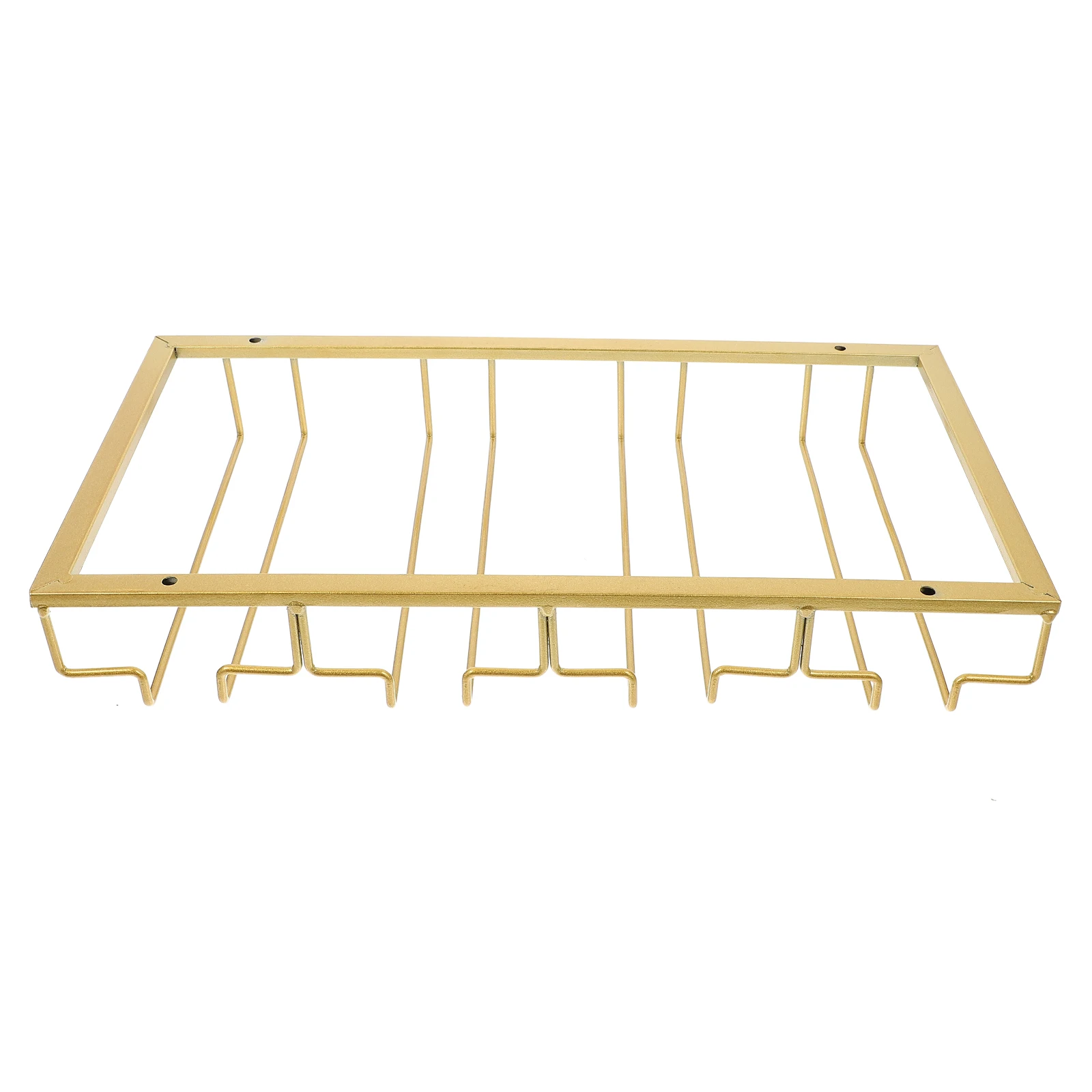

Glass Rack Upside Down Cup Holder Drainage Wall Mounted Kitchen Storage Space-Saving Golden Iron Wire Strong for Home