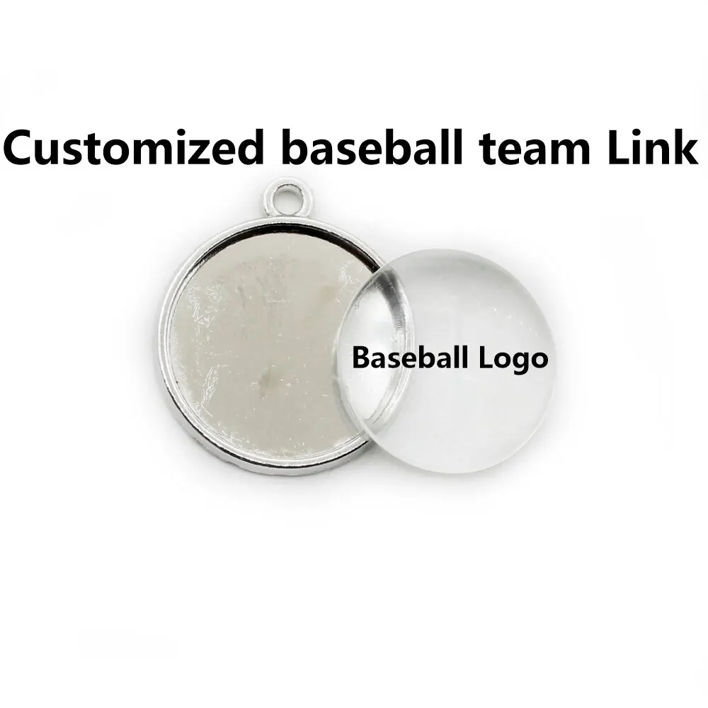 White Background 10pcs Customized American Baseball Sport Dangle Charms DIY Bracelets Bangles Necklace Jewelry Accessories