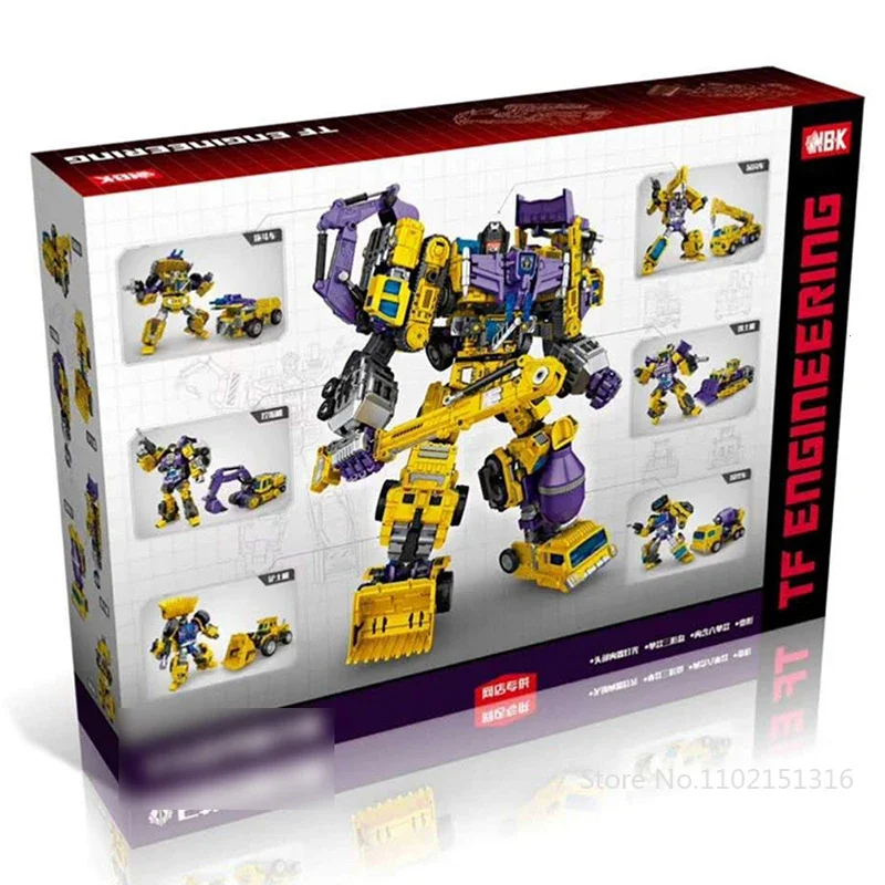 42cm NBK Transformation Devastator G1 GT Combiners Toy Combiner Car Robot Action FiguresModel ABS Engineering Vehicle Model