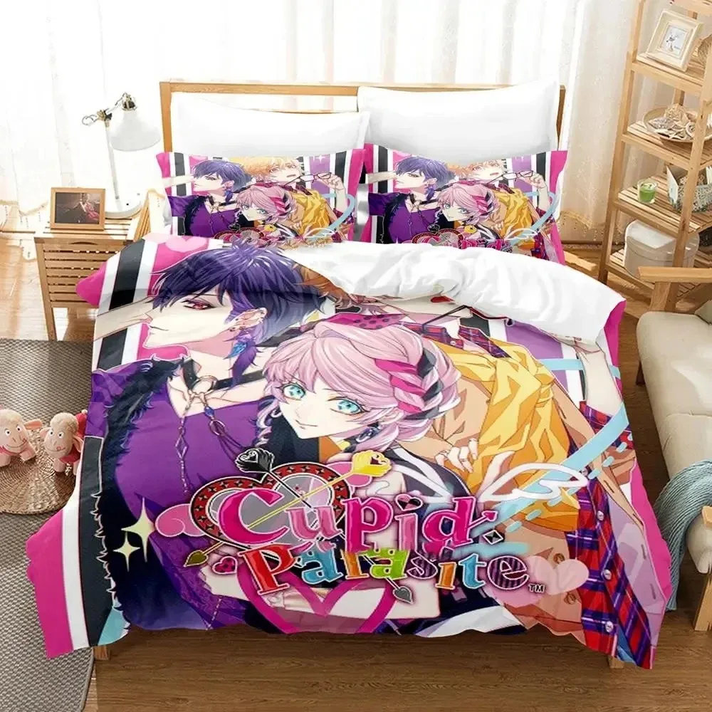 Anime Game Cupid Parasite Bedding Set Duvet Cover Bed Set Quilt Cover Pillowcase Comforter king Queen Size Boys Adult Bedding