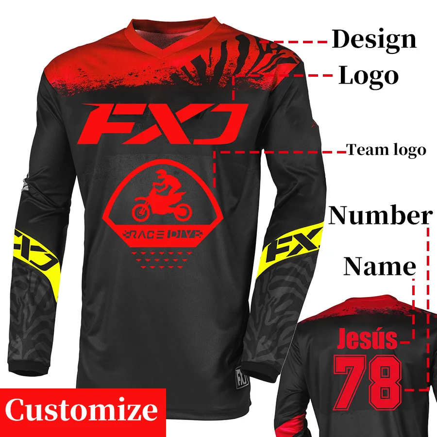 

Джерси для мотокросса с индивидуальным дизайном, логотипом, именем, номером, XXXXL, XXXL, для взрослых мужчин и женщин, для велоспорта, внедорожного катания, MTB, MX, черный, розовый