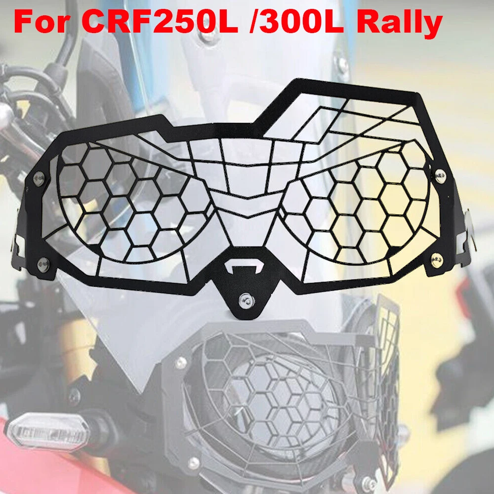 Headlight Guard Kit Headlamp Protection Grille Cover For Honda CRF250L Rally / CRF300L Rally 2017-2023 2018 19 20 21 22