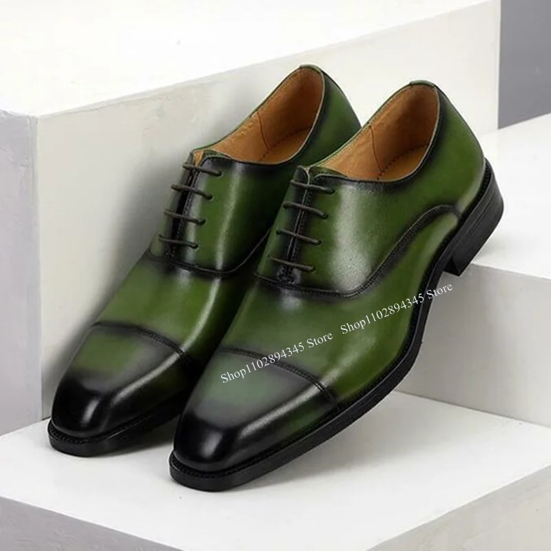 

Green Lace Up Shallow Men Shoes Men's Dress Shoes Shallow Pumps High Quality Party Shoes Big Size 47 Zapatillas Mujer