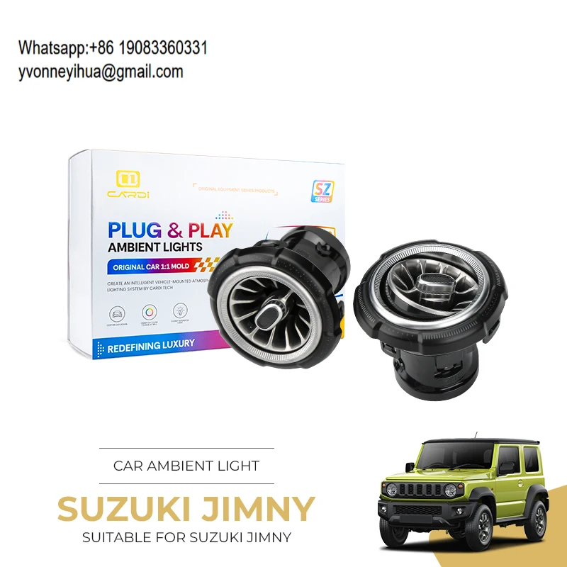 

OEM Ambient For Suzuki Jimny New AC Vent Trim Panel LED Strip Car Interior Decor LED Car Light Accessories For Front Position